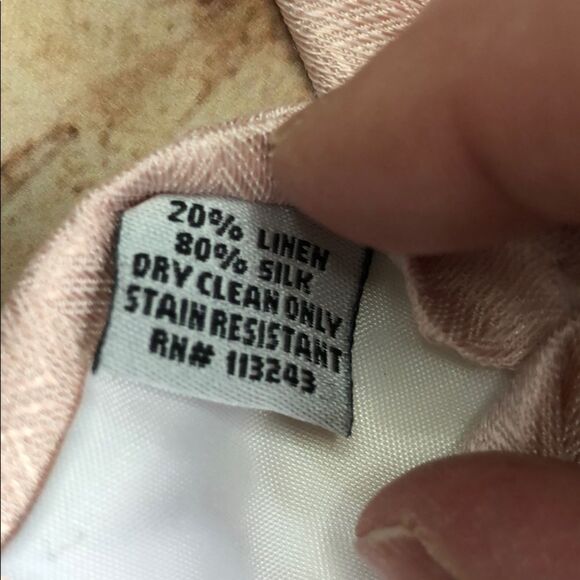 New Tie Bar Linen & Silk Pink Wedding Tie - Picture 7 of 8